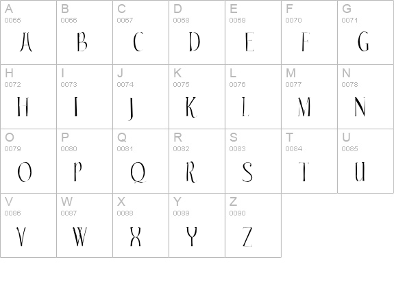 Echelon Gaunt uppercase A-Z preview