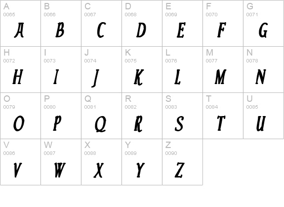Echelon Ink Italic uppercase A-Z preview