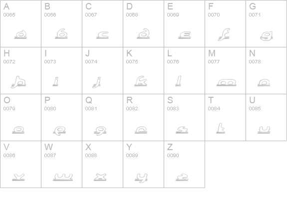 Echoplex uppercase A-Z preview