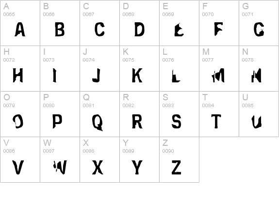 Eclipsed Moon uppercase A-Z preview