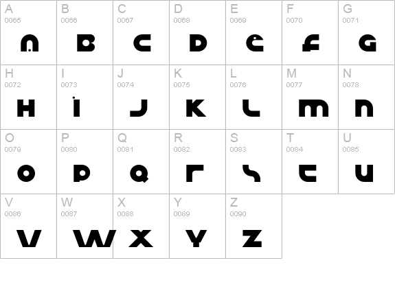 Eco uppercase A-Z preview