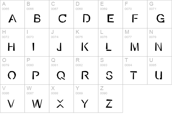 Eco-Files Rough uppercase A-Z preview