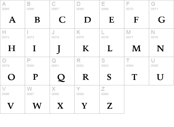 Eco401Scaps uppercase A-Z preview