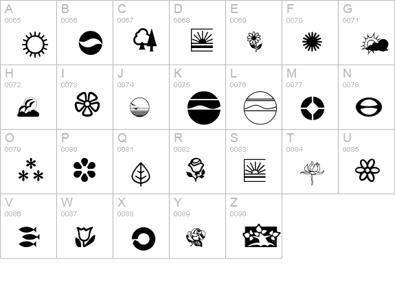 EcologyP01 uppercase A-Z preview