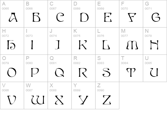 EddaCapital uppercase A-Z preview