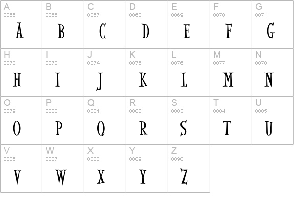EddieFisher uppercase A-Z preview