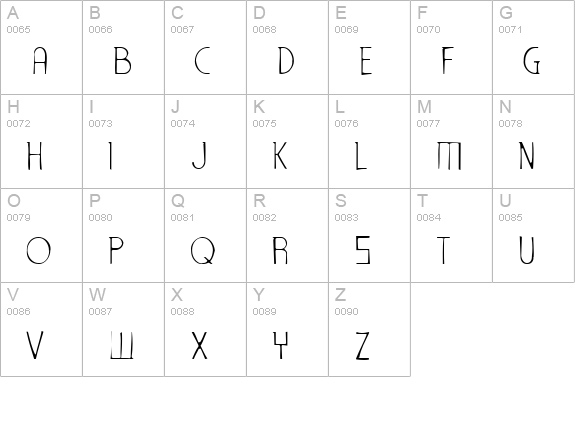 Eden Mills Gaunt uppercase A-Z preview