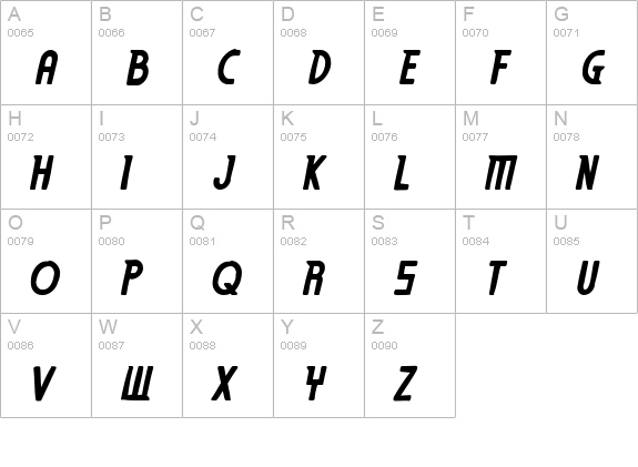 Eden Mills Ink Italic uppercase A-Z preview