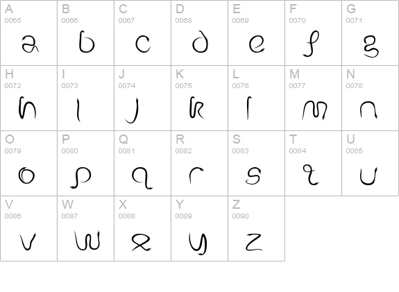 EdenDisplay uppercase A-Z preview