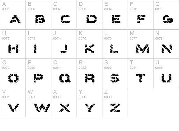 Edgewater uppercase A-Z preview