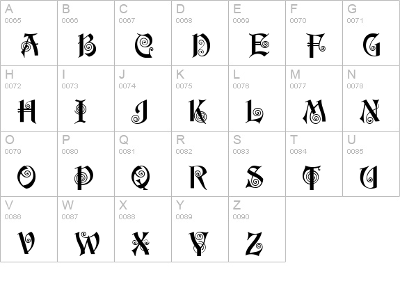 Edison MF uppercase A-Z preview