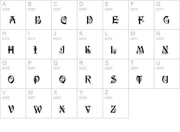 Edisson uppercase A-Z preview