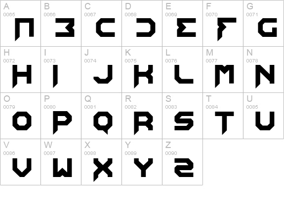 Edistys uppercase A-Z preview