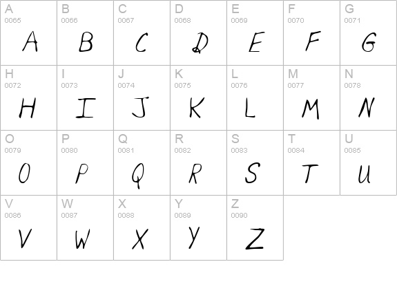 EdmondsHand Regular uppercase A-Z preview