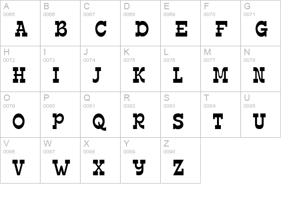 Edmunds uppercase A-Z preview