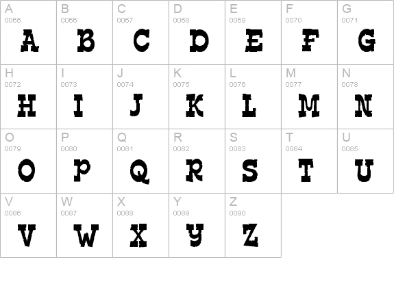 Edmunds Distressed uppercase A-Z preview