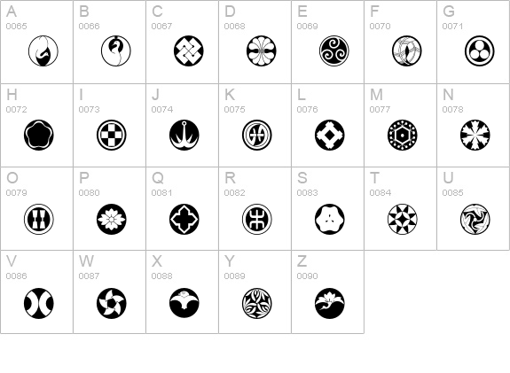 EdoFont uppercase A-Z preview