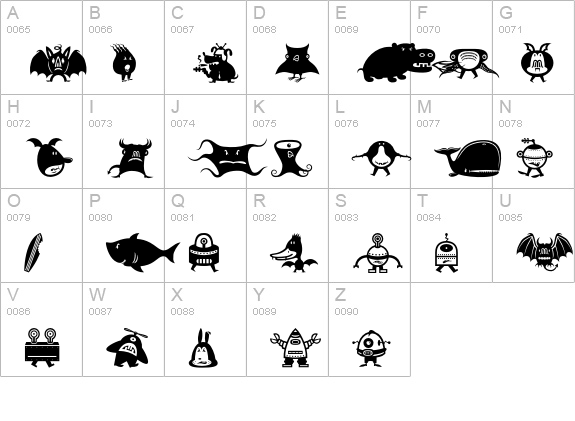 Eekers uppercase A-Z preview