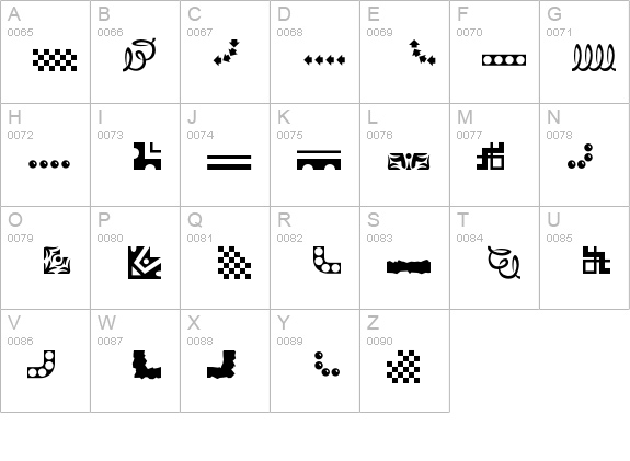 Eezeborder uppercase A-Z preview