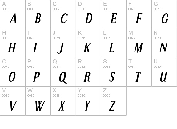 Effloresce Bold Italic uppercase A-Z preview