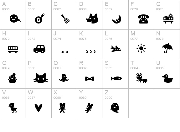 Efon uppercase A-Z preview