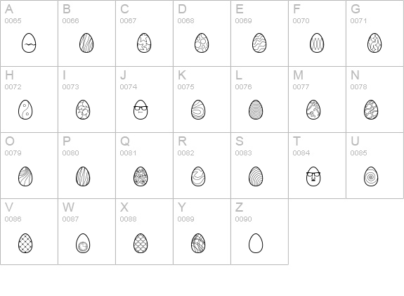 Egg Hunt BTN uppercase A-Z preview