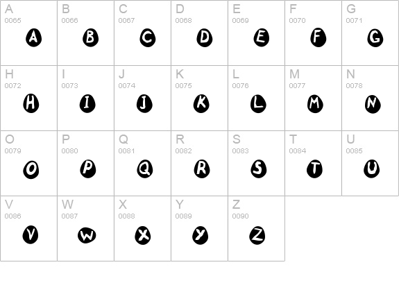 Eggs uppercase A-Z preview
