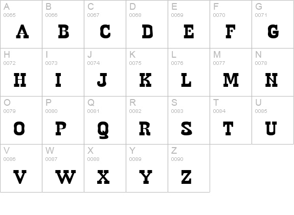 Egipet Bold uppercase A-Z preview
