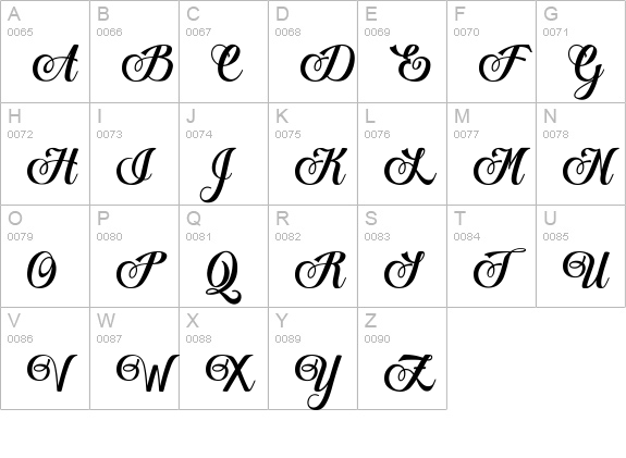 Egregio Script_demo uppercase A-Z preview