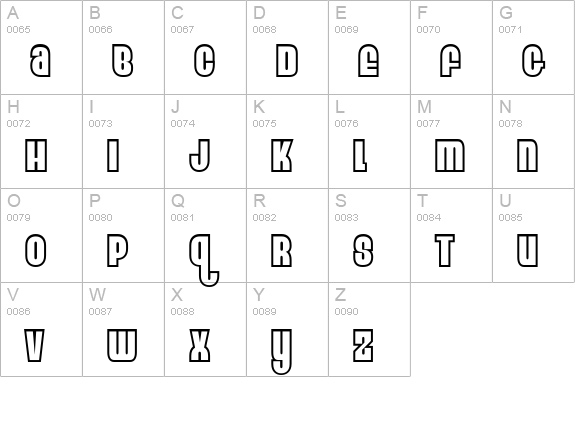 Eight Track program 3 uppercase A-Z preview