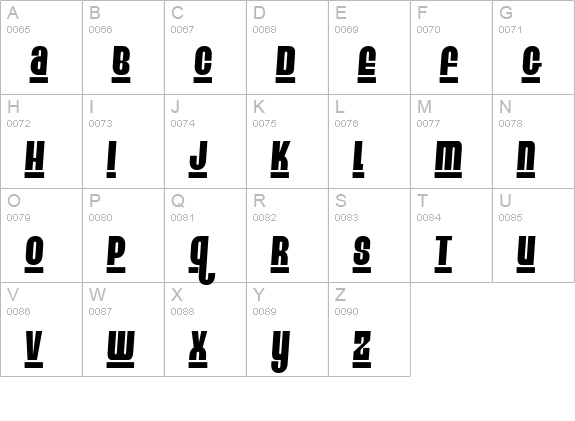 Eight Track program 4 uppercase A-Z preview