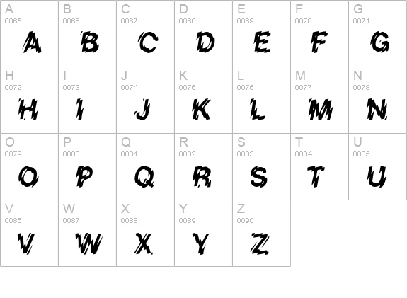 EightCountSSK uppercase A-Z preview