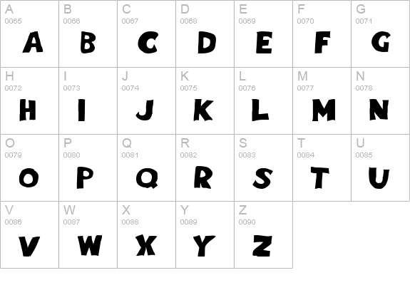 Eighty Percent uppercase A-Z preview