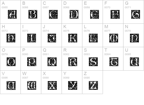 EileenCaps uppercase A-Z preview