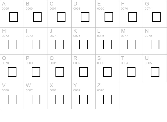 EileensMediumZodiac Regular uppercase A-Z preview