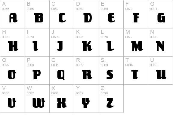 Einhorn ICG uppercase A-Z preview
