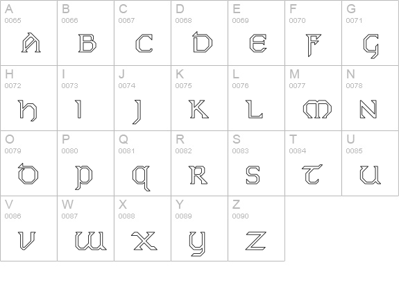 Eire Ho uppercase A-Z preview