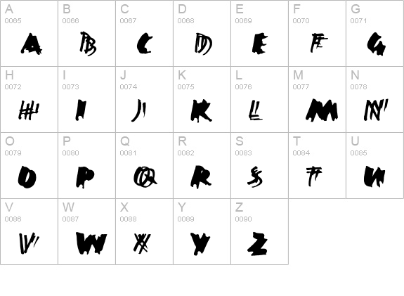 Ekttor Mixed uppercase A-Z preview