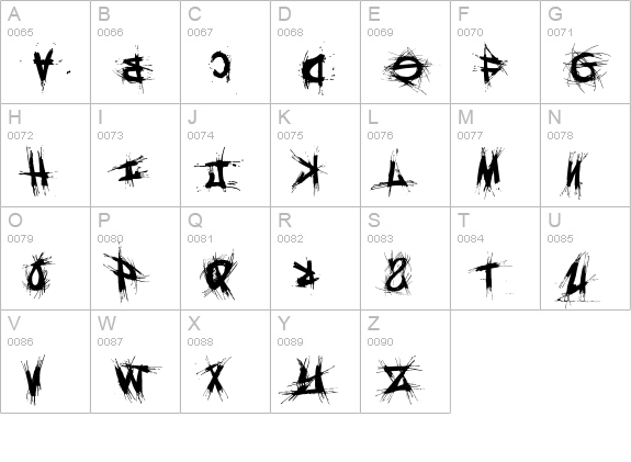 el&font gohtic! uppercase A-Z preview