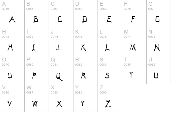 El Abogado Loco uppercase A-Z preview