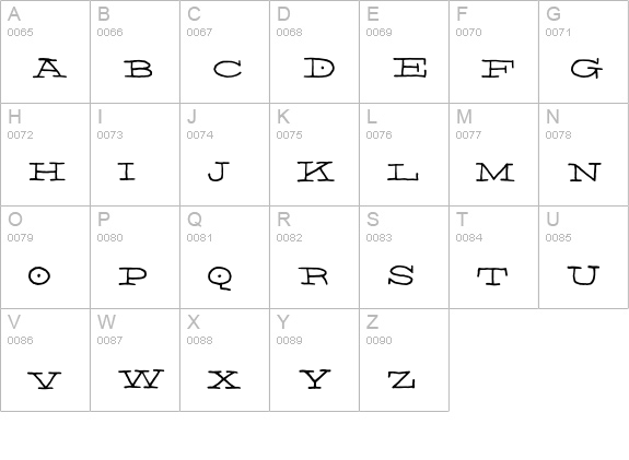 El Niï¿±o uppercase A-Z preview