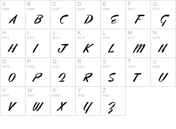 El Ranchero uppercase A-Z preview