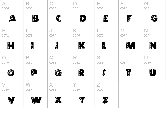 El Rio Lobo uppercase A-Z preview