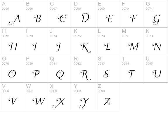 Ela Swashes XeLight Italic PDF uppercase A-Z preview