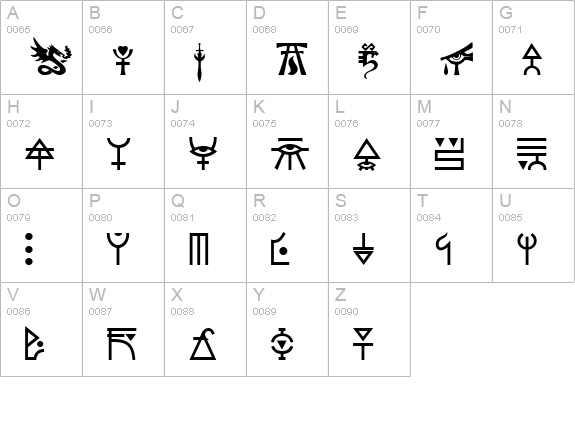 Eldar uppercase A-Z preview