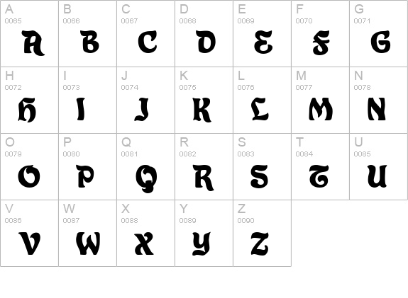 Eldorado uppercase A-Z preview