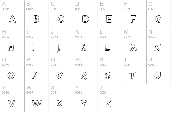 Elected Office Outline uppercase A-Z preview