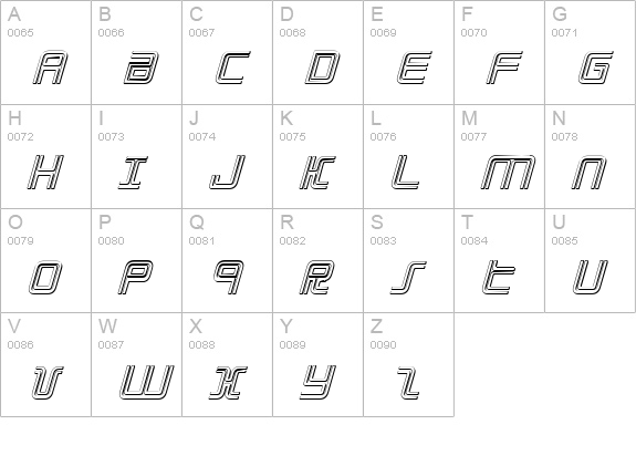 Election Day 3D Italic uppercase A-Z preview