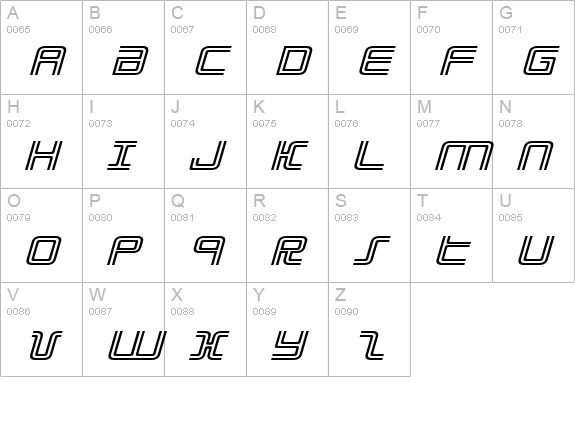 Election Day Expanded Italic uppercase A-Z preview