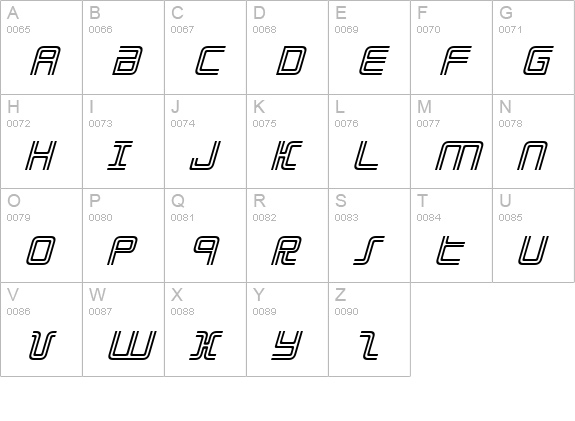 Election Day Italic uppercase A-Z preview